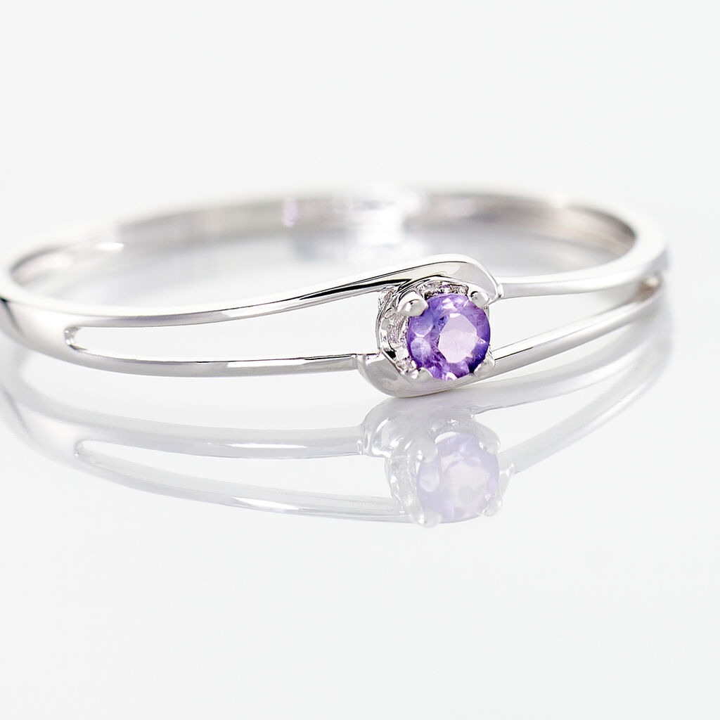 Bague Veroucha Or Blanc Amethyste
