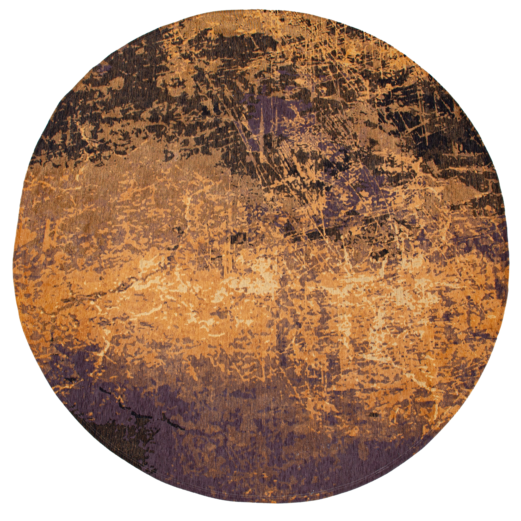 Ecorugs vloerkleed Cracks goud ∅ 240 cm