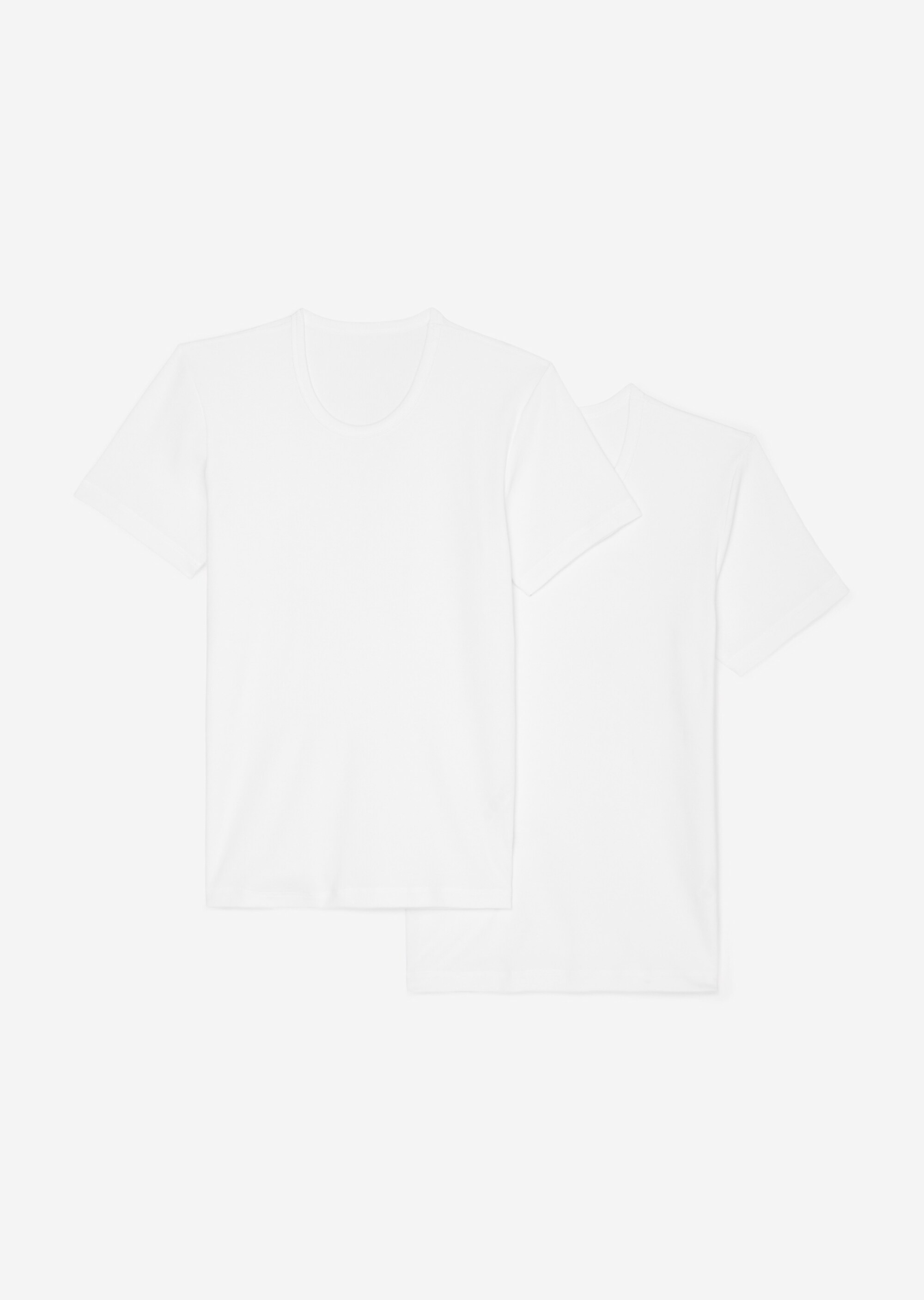 Feinripp-T-Shirt im 2er Pack
