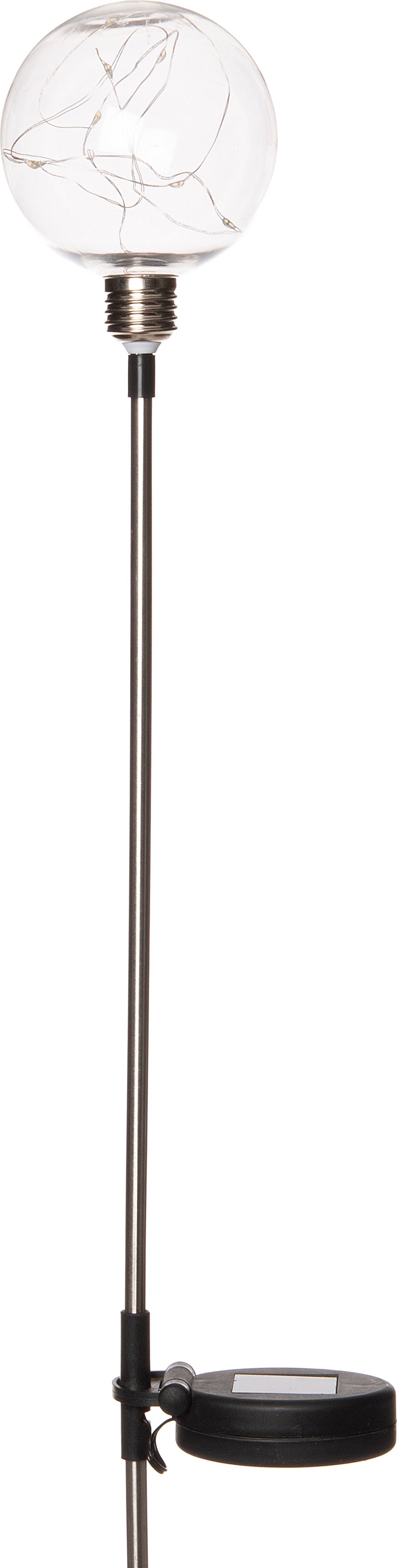 Intratuin solar tuinsteker transparant / zilver D 10 H 75 cm