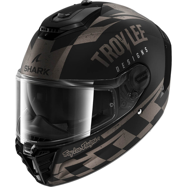 Shark - Casque Spartan RS Raceshop - Troy Lee Designs Noir / Argent / Mat