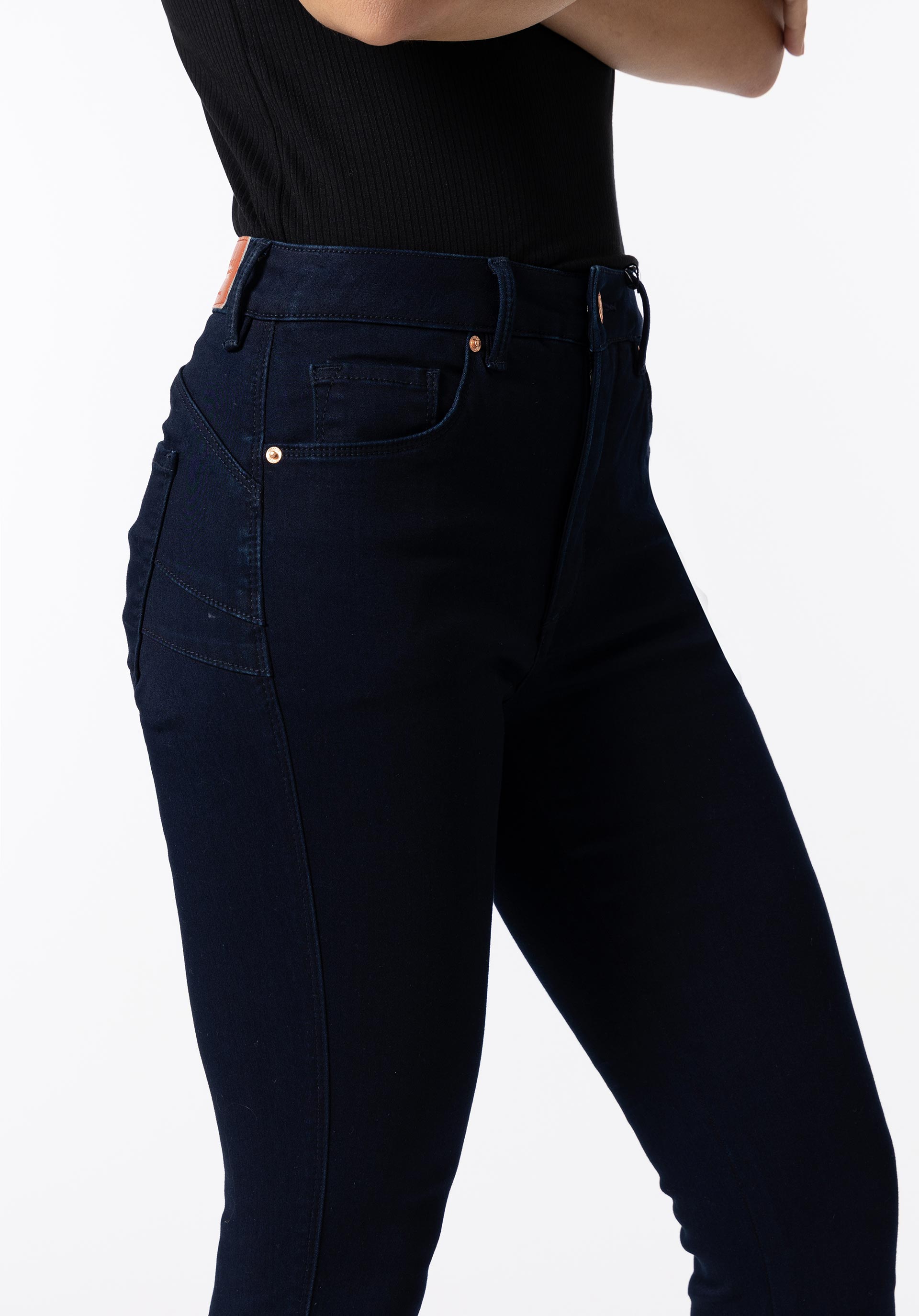 Jeans Push-up Skinny Cintura Alta