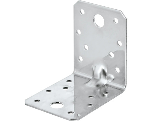 Zware hoekbeugel met groef, 70 x 70 x 55 mm, roestvrij staal, 1 stuk