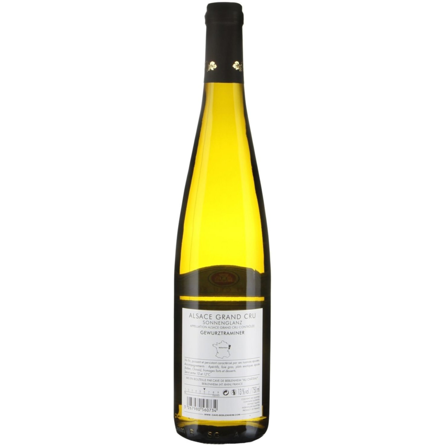 Alsace AOC Gewürztraminer Grand Cru Sonnenglanz Baron de Hoen -75cl