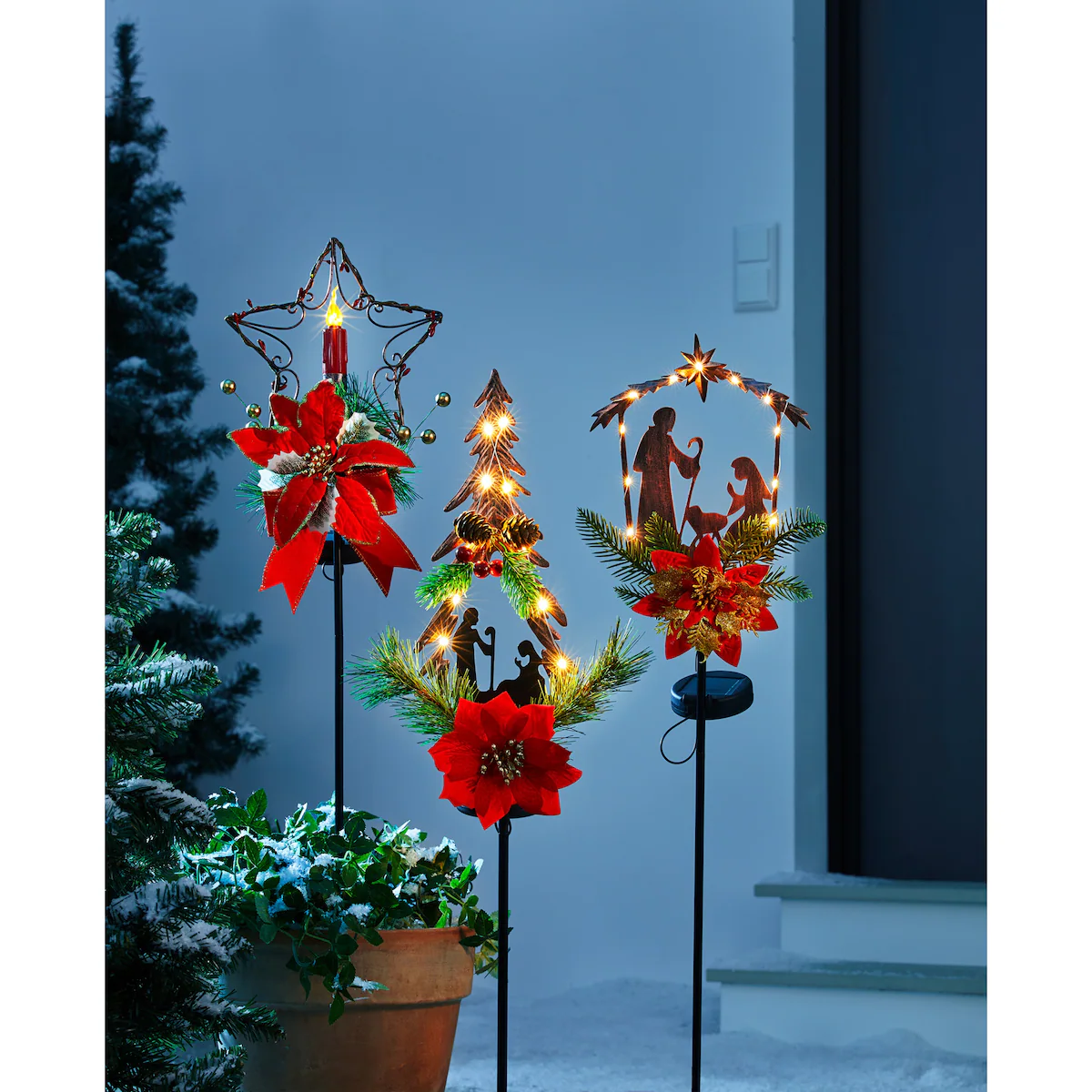 viva domo - Solar-Gartenstecker - Tannenbaum