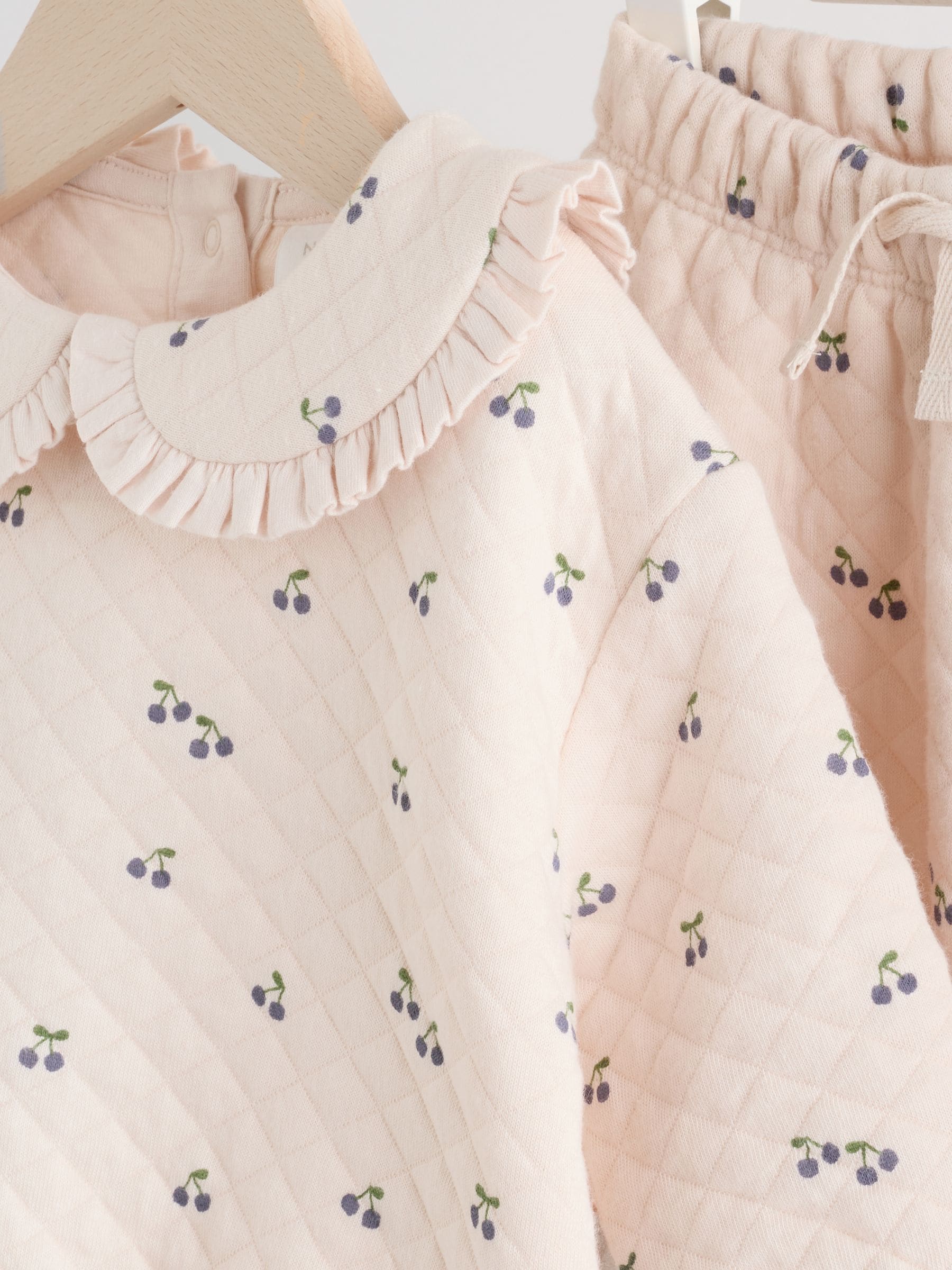 Ecru - Baby doorgestikte Sweatshirt en Broeken Set 2 Pieces (0mnd -2jr)