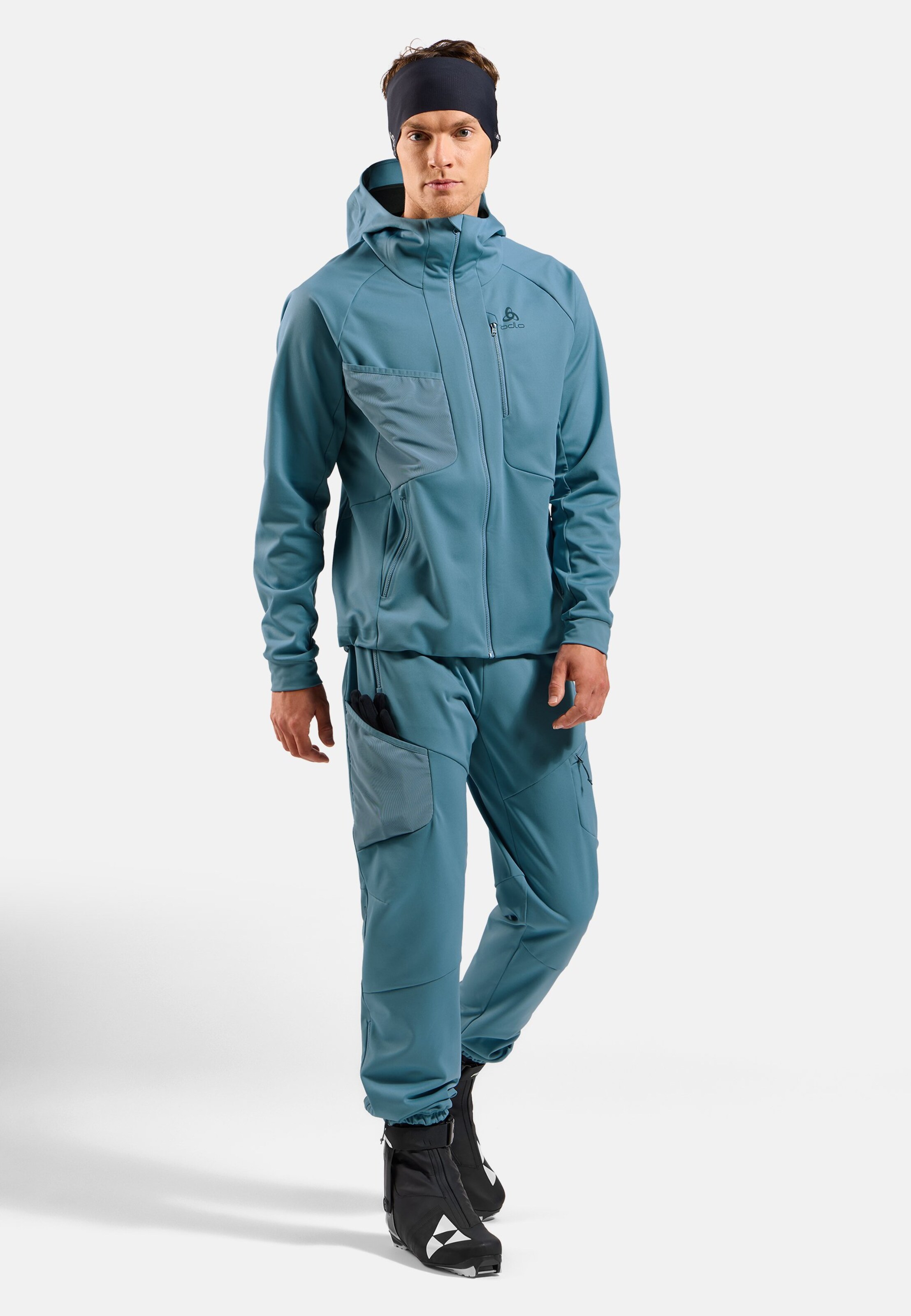 Winddichte Zeroweight X-Warm Langlaufjacke in provincial blue