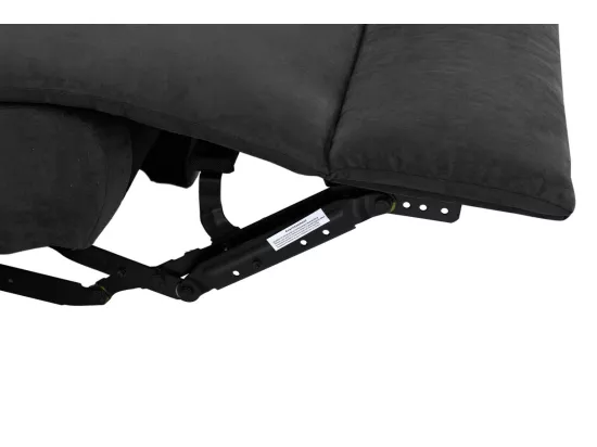 Canapé Relaxation 3 places Microfibre Léo - Noir - L193 x 93 x 96cm - Loungitude