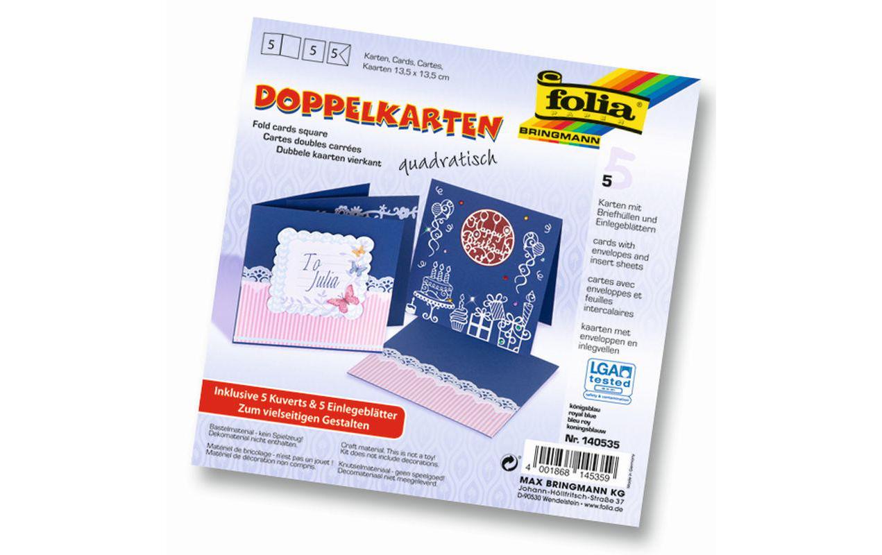 Blankokarte 220 g/m² quadratisch BlauKarte zum selber Basteln