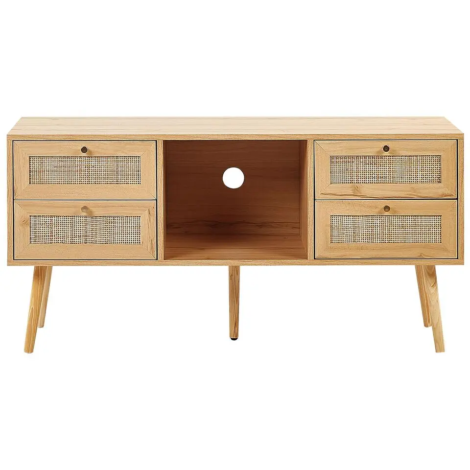 PEROTE - TV-meubel - Lichte houtkleur - Rotan