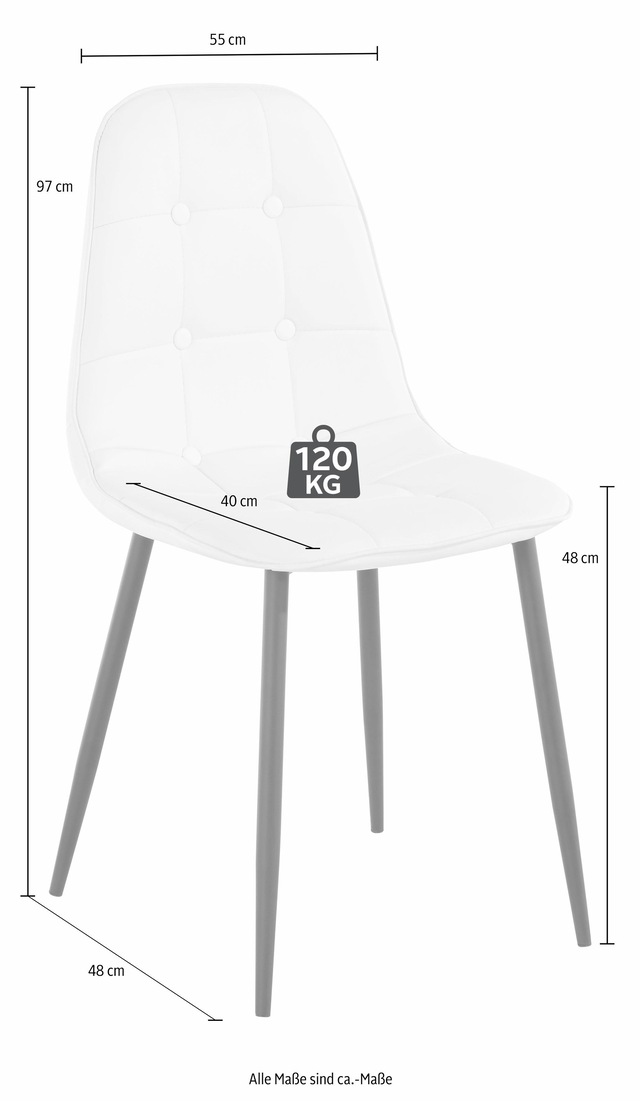 INOSIGN Essgruppe Set, 5 Stk. tlg. mit rundem Tisch im Zement-Optik