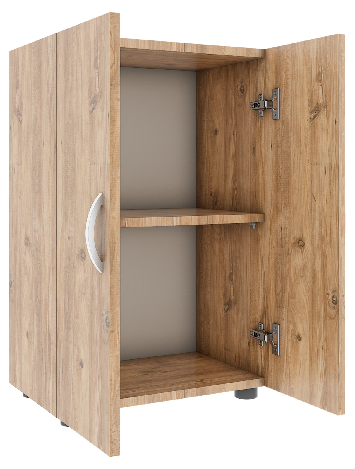 Büroschrank ULAS - Honig-Eiche - 2 Fächer - 49 cm