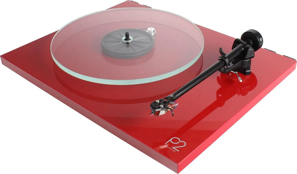 Rega Planar 2 Rouge laqué avec cellule Nd3 Platines vinyle hi-fi