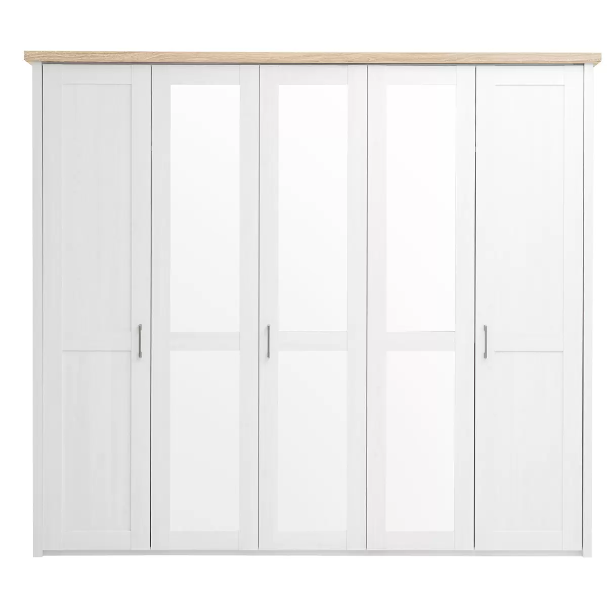 Kleiderschrank 5trg. Luca Sonoma Eiche,weiss