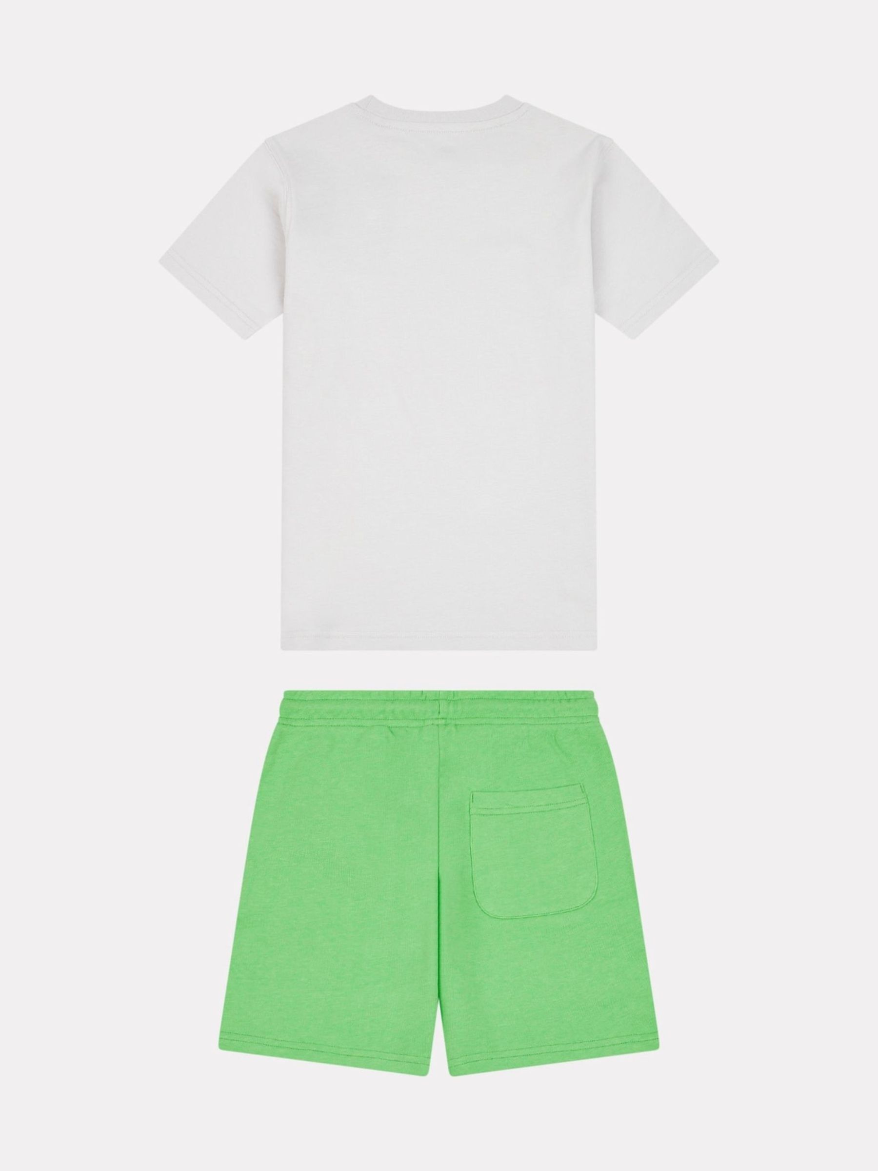 Groen - New Balance Stacked Logo T-Shirt and Shorts Set