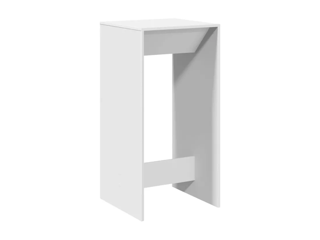 Table de bar blanc 51x50x103,5 cm bois d'ingénierie