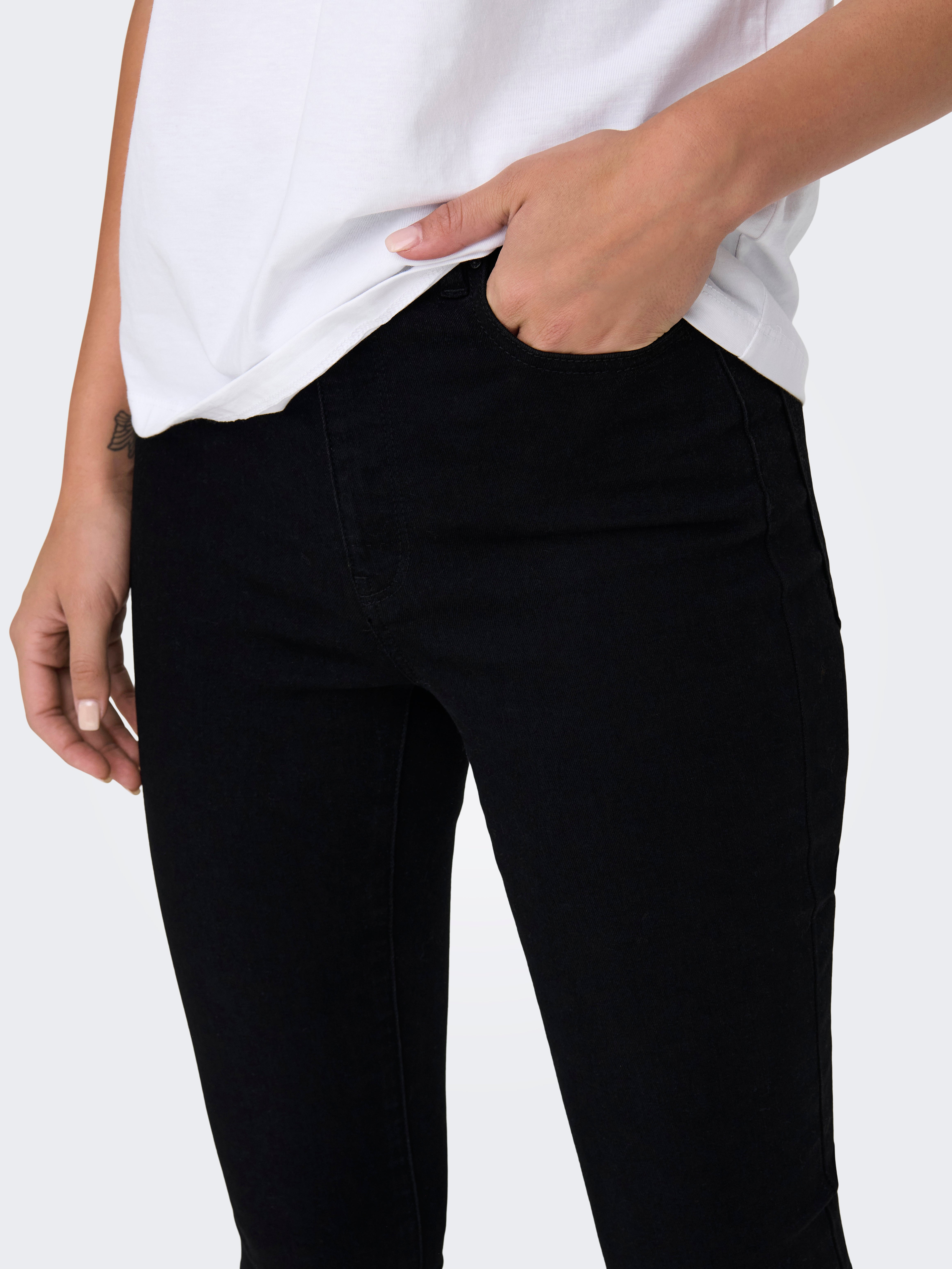 ONLICONIC Hohe Taille Skinny Fit Jeans Black