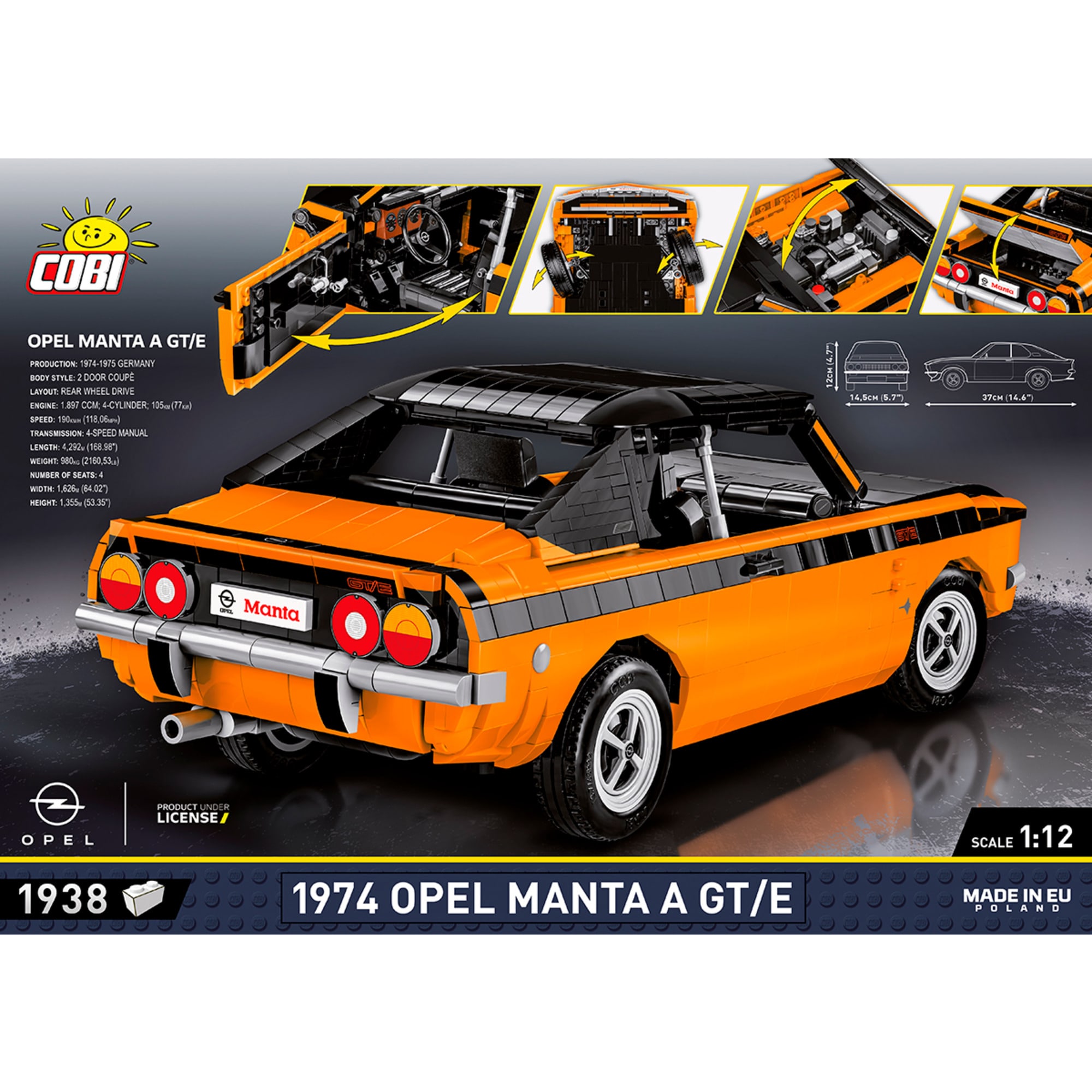 COBI Konstruktionsspielzeug Opel Manta A GT/E 1974