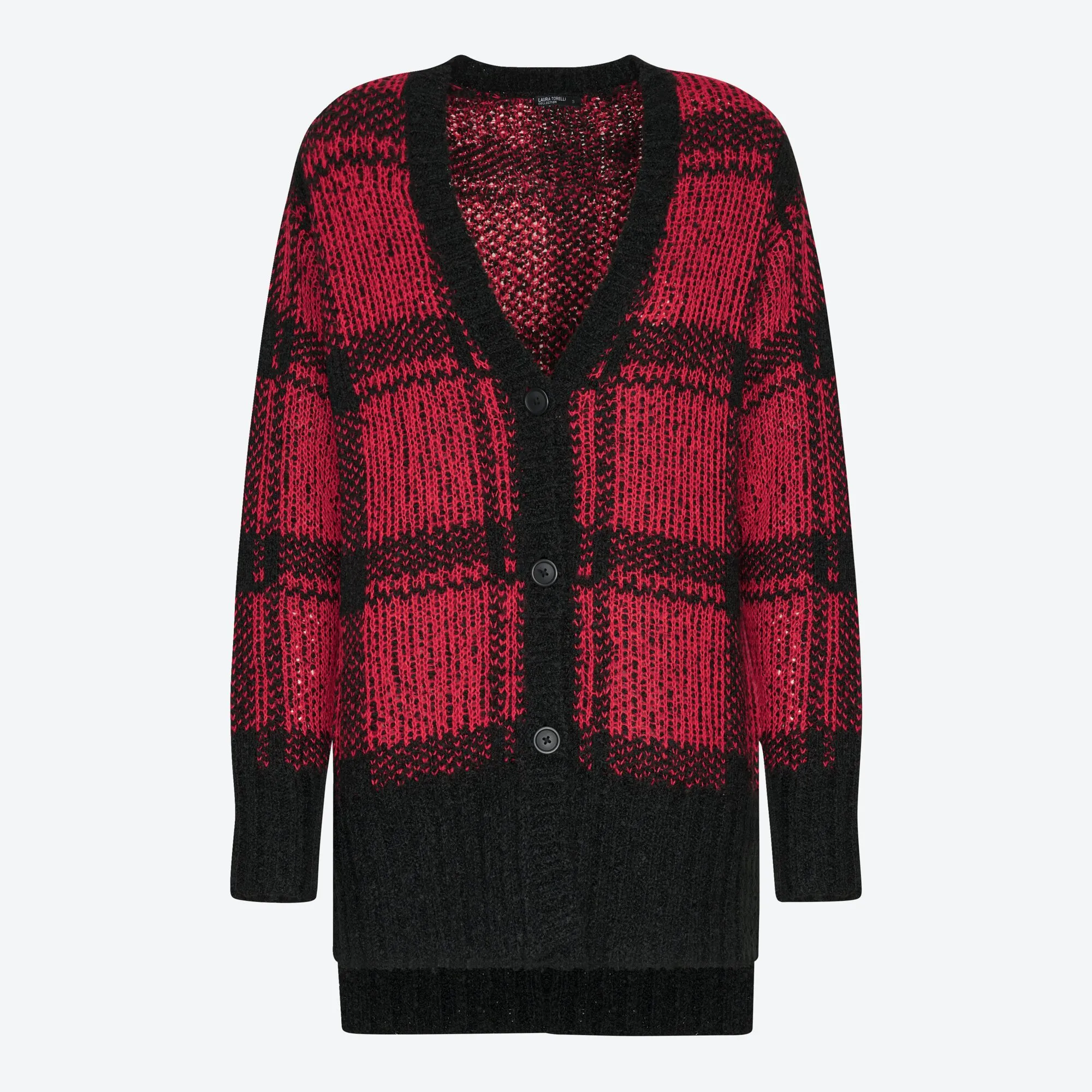 Damen-Strickjacke mit Karomuster