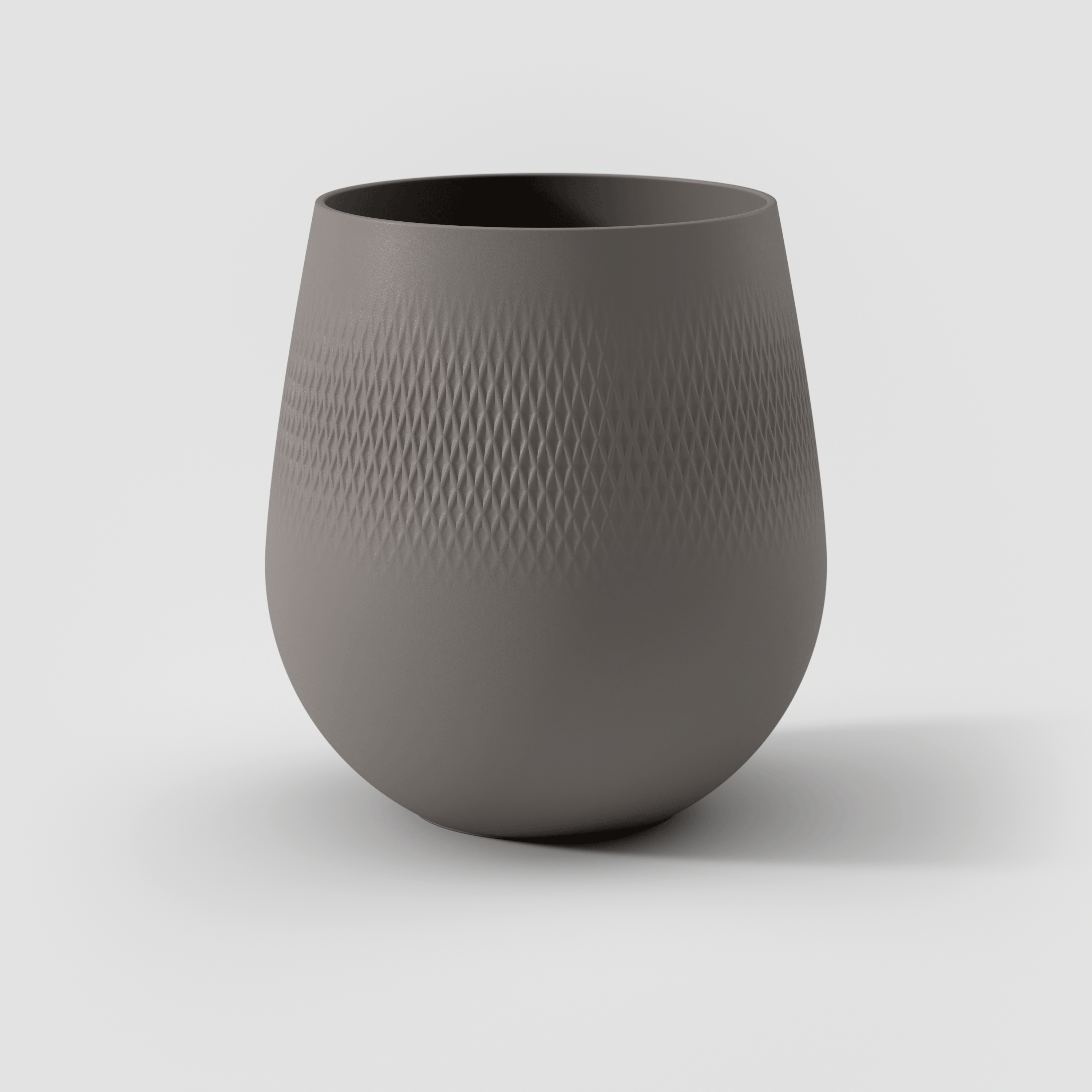 Manufacture Vase Taupe, 8.2'' x 9.1'', Premium Porcelain