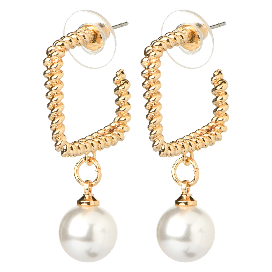Damen Creolen eckig gold