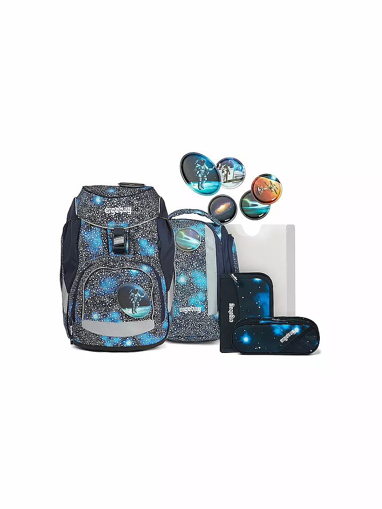 ERGOBAG Schultaschen Set 6tlg. Pack - Bär Anhalter durch die Galaxie dunkelblau