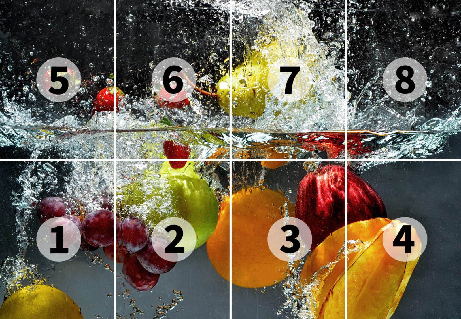 Fototapete DESIGNWALLS 2.0 - bunt-gelb - Früchte - 2,5 Meter