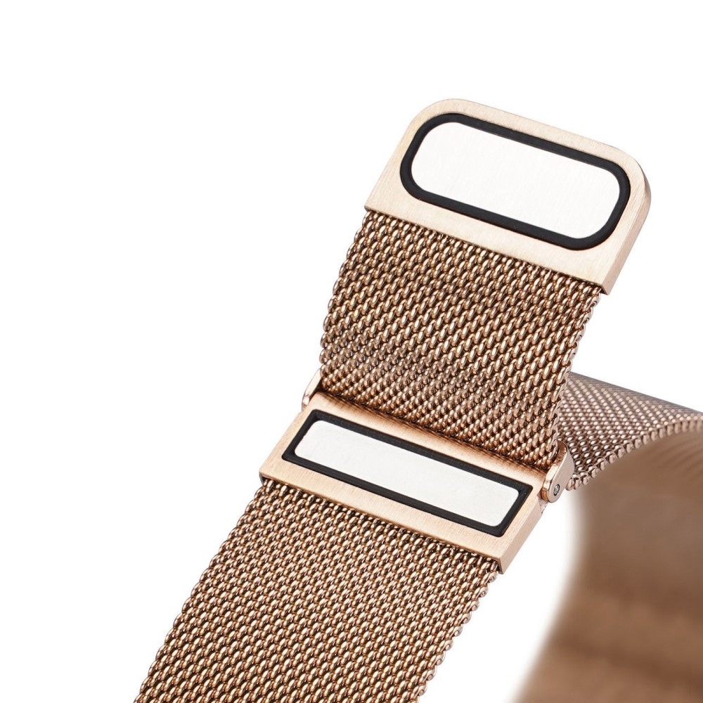 Apple Watch (49/46/45/44 mm) Edelstahl Armband Milanaise (Gelenkumfang: 180-270mm) - Roségold