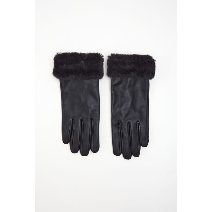 Veritas-Lederen handschoenen fake fur