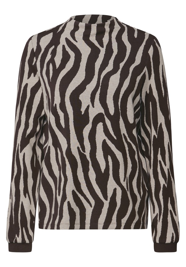 STREET ONE Rundhalspullover , mit Zebra Print, Animal Print