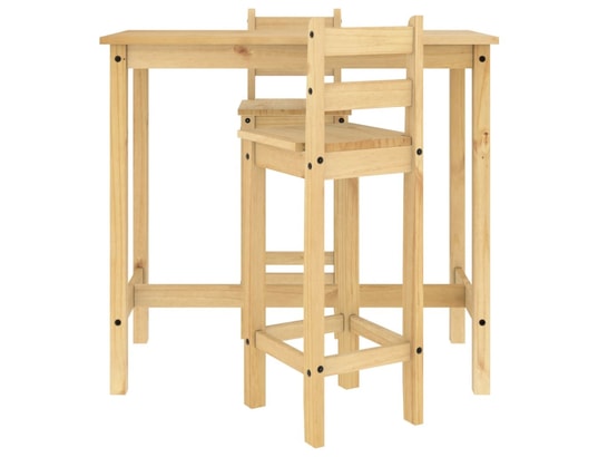 VIDAXL - Ensemble table et chaises Ensemble de bar 3 pcs bois de pin massif