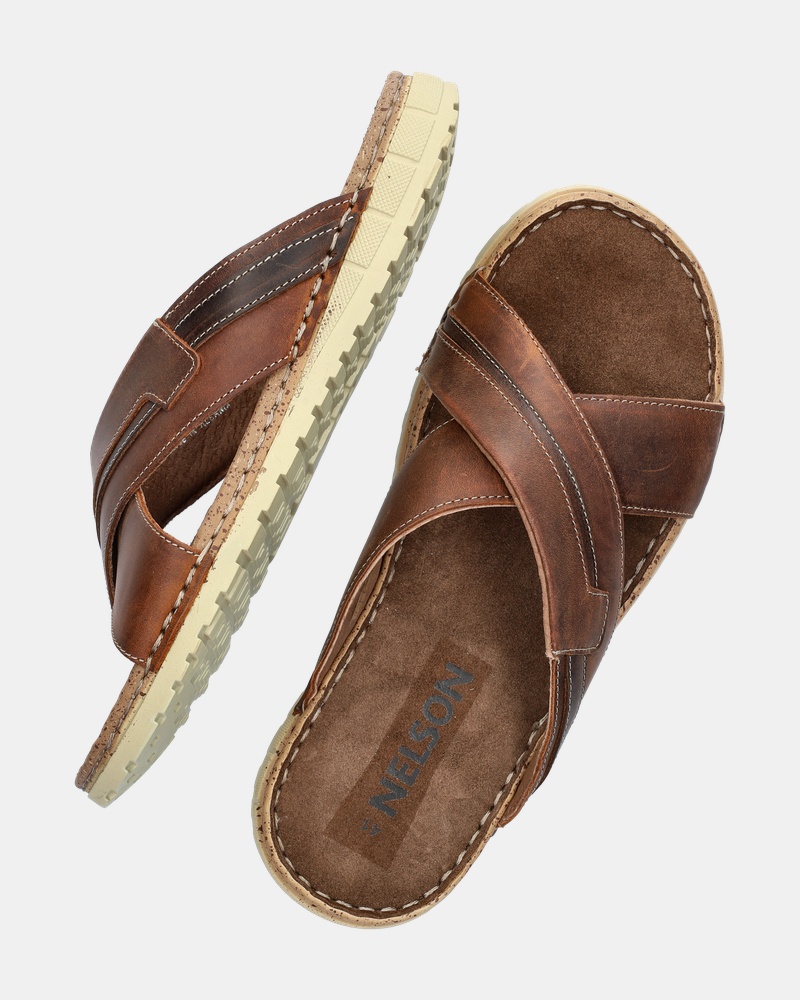Nelson Forrest Slippers  - cognac