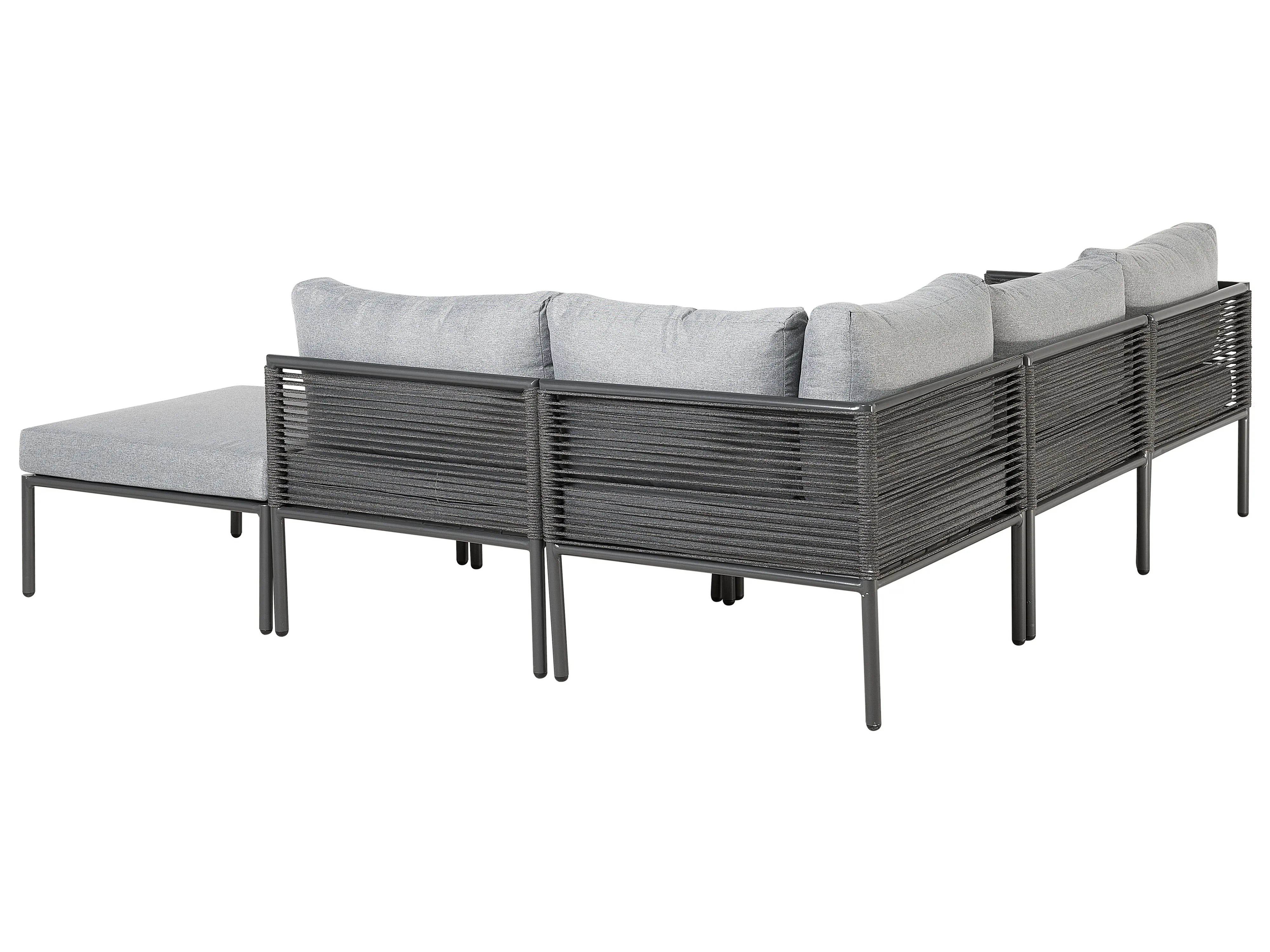 Tuin hoekloungeset met tafel 6-zits FORANO Metaal Grijs