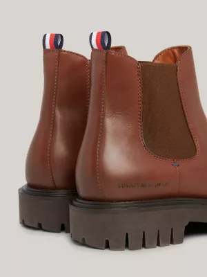 Botas Chelsea de couro premium com travas