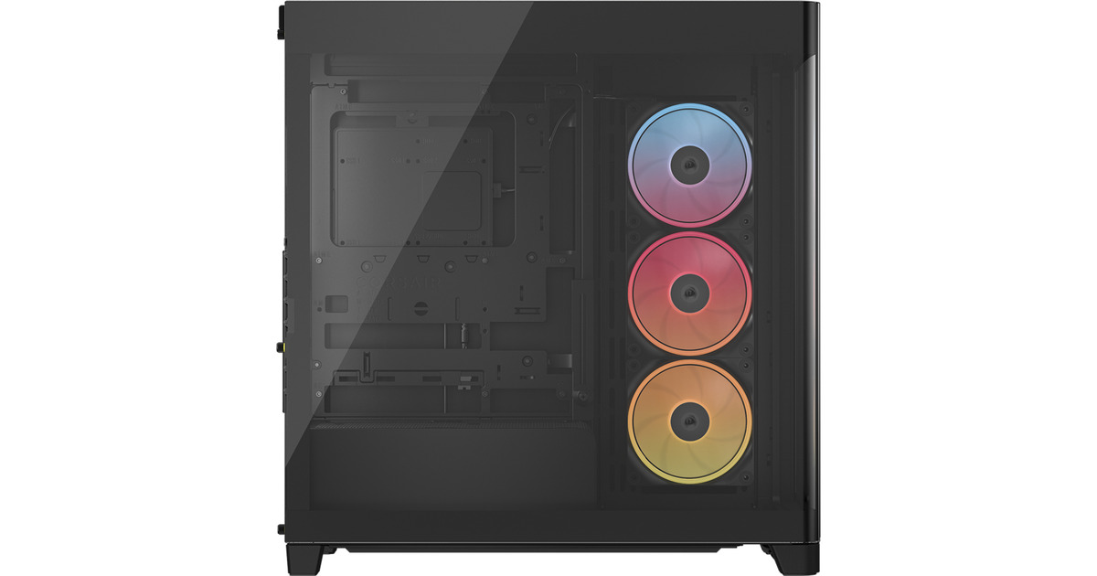 CorsairFRAME 4500X LX-R RGB LINK midi tower behuizing  (Zwart | 2x USB-A | 1x USB-C | Tempered Glass)