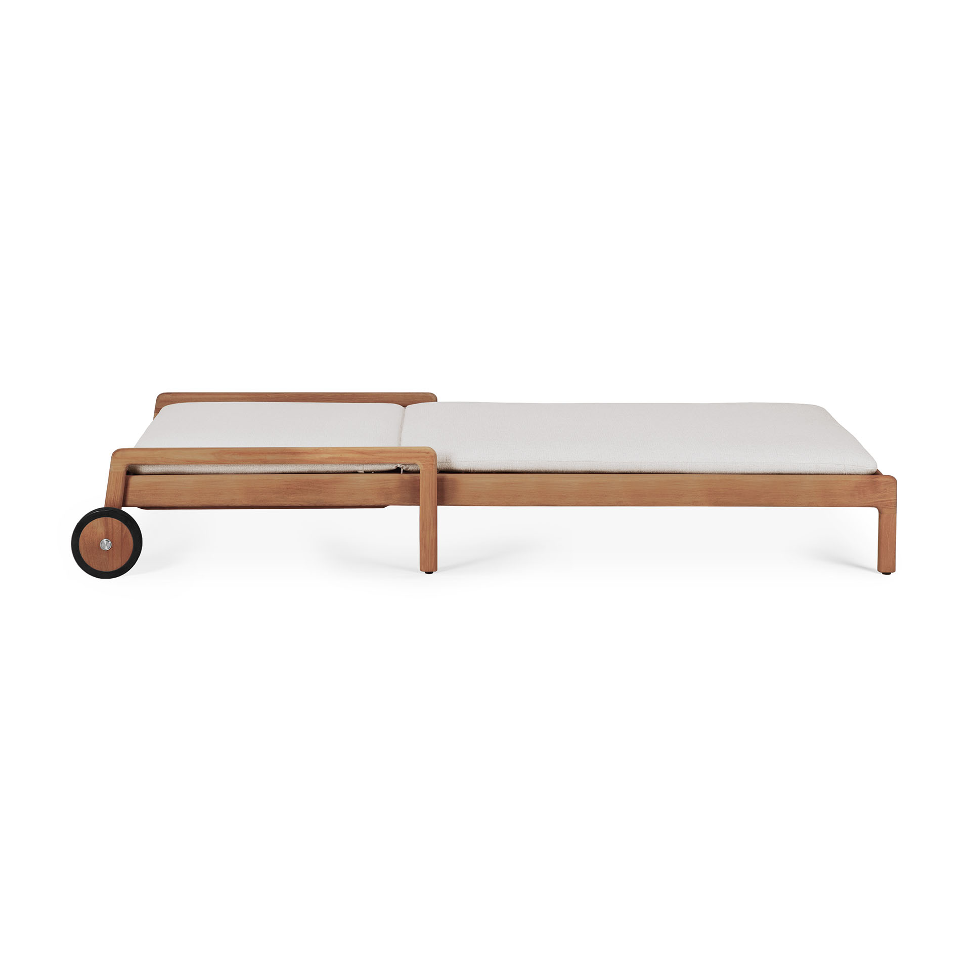 Teak Jack lounge chair - outdoor - dun kussen off-white