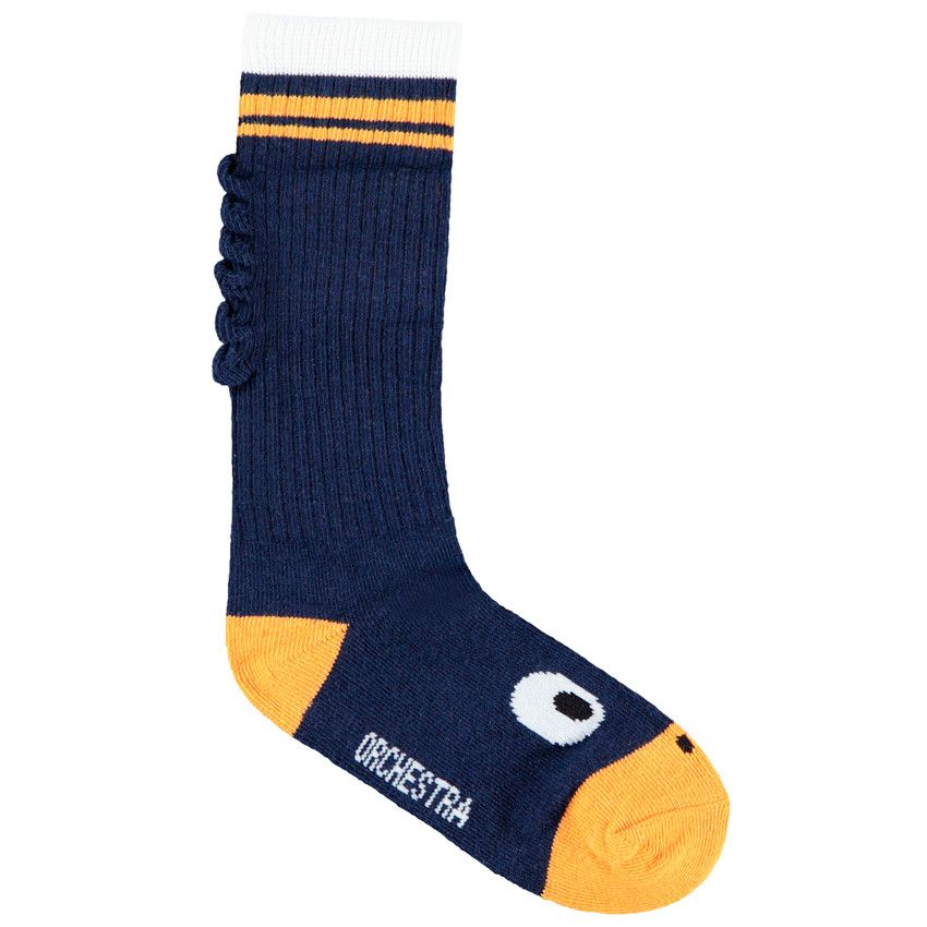 Chaussettes hautes ludiques pour enfant garçon - Bleu marine