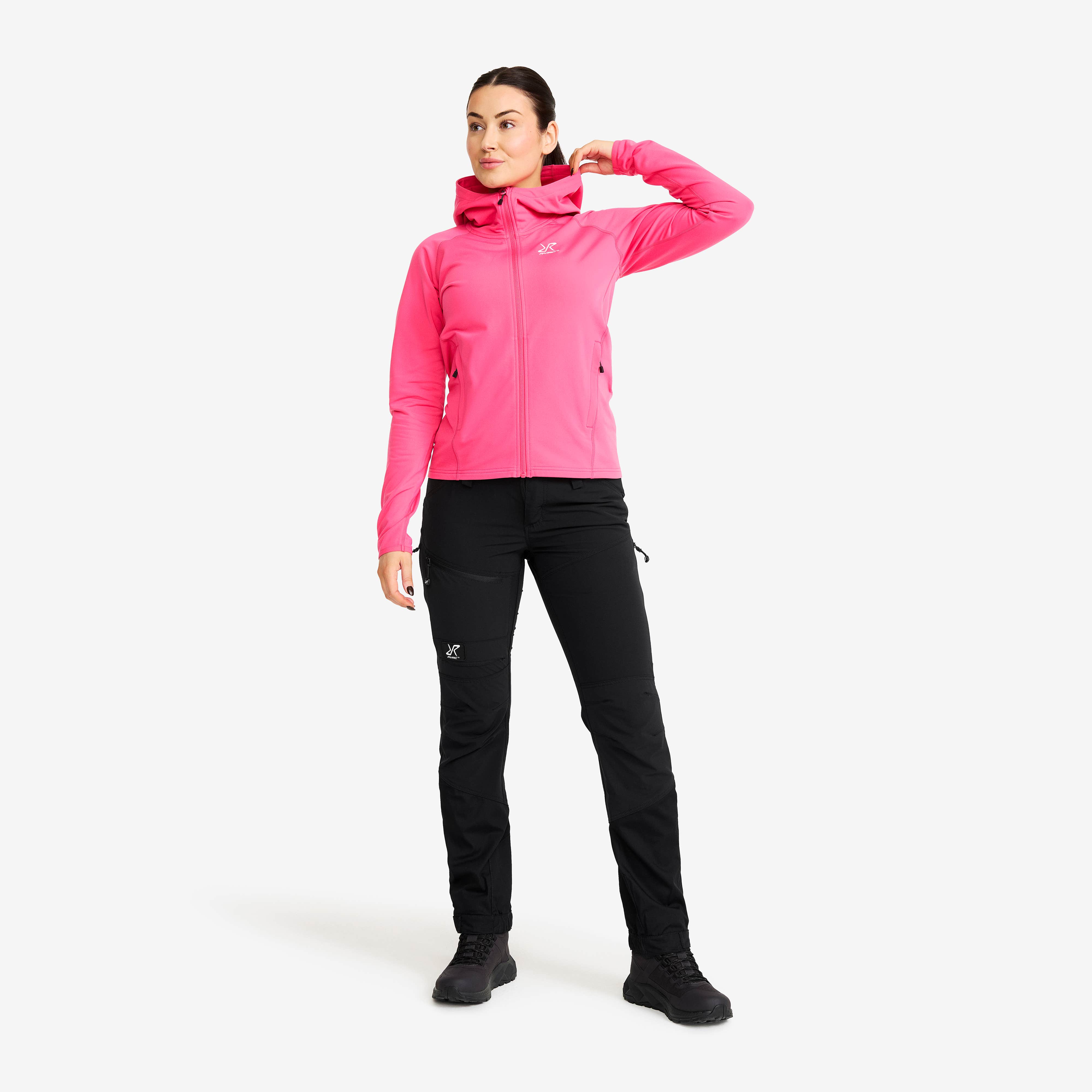 Evolution Light Stretch Fleece Hoodie Dame Fandango Pink