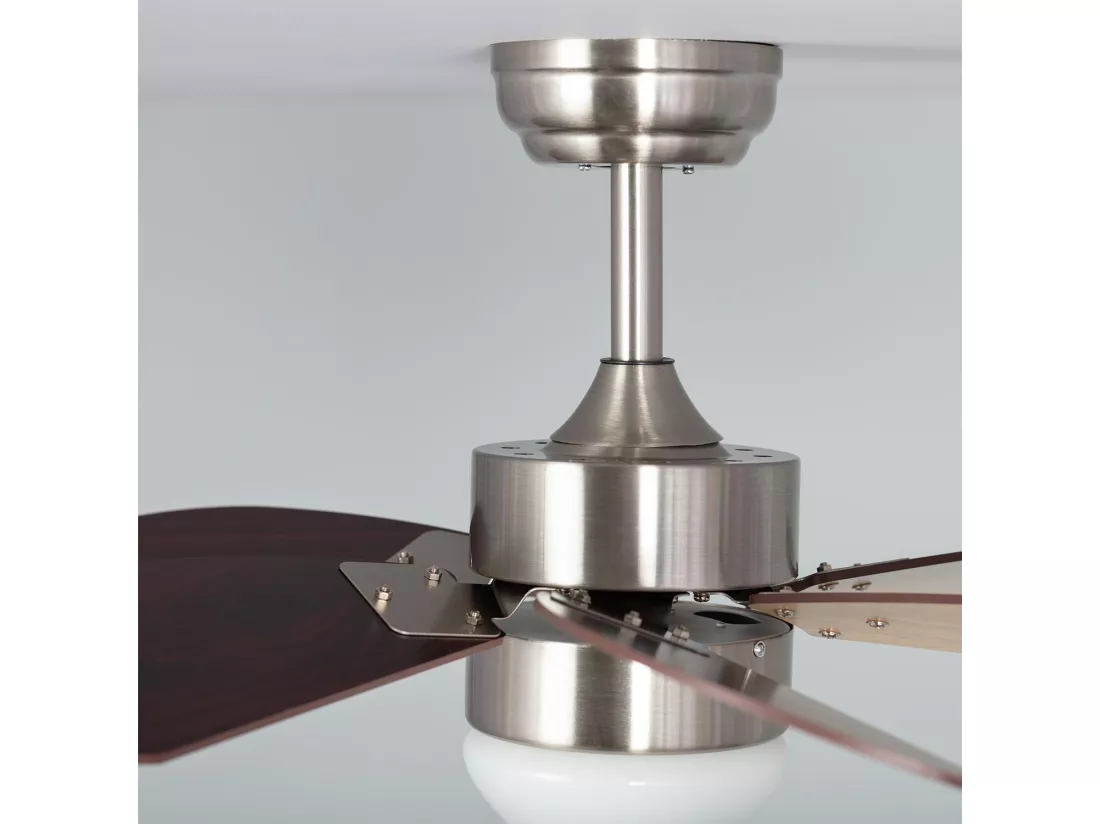 Ventilateur de Plafond Silencieux Orion Bois 81cm Moteur DC Argent