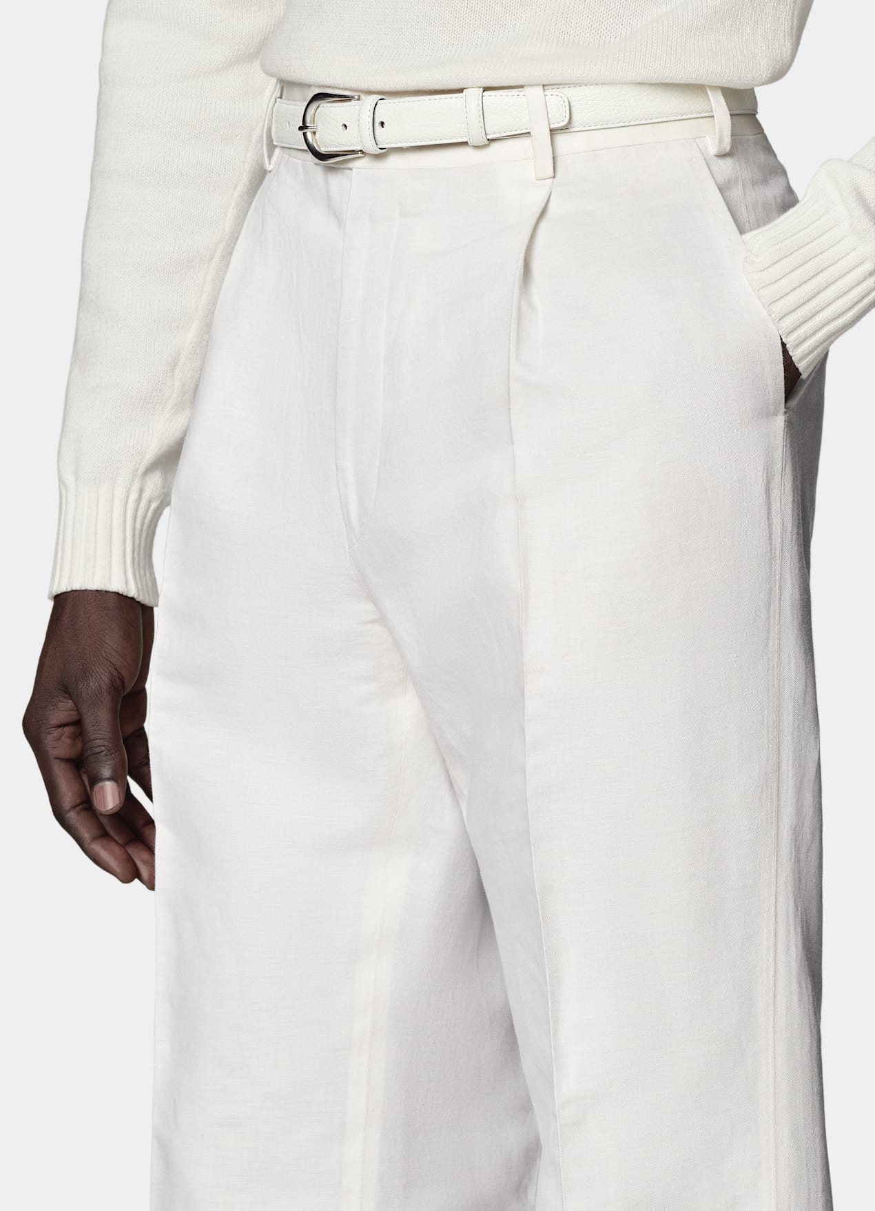 Pantalon Wide Leg Straight blanc