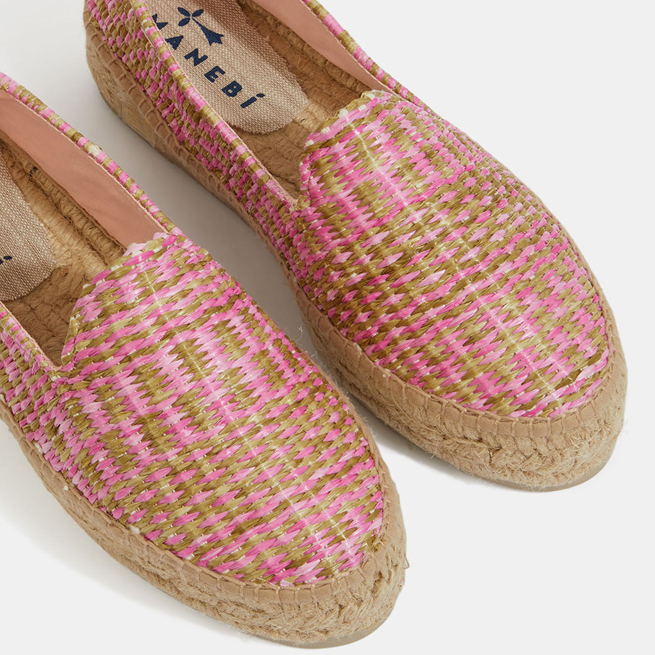 Manebi Espadrilles Double Sole rose/multicolore