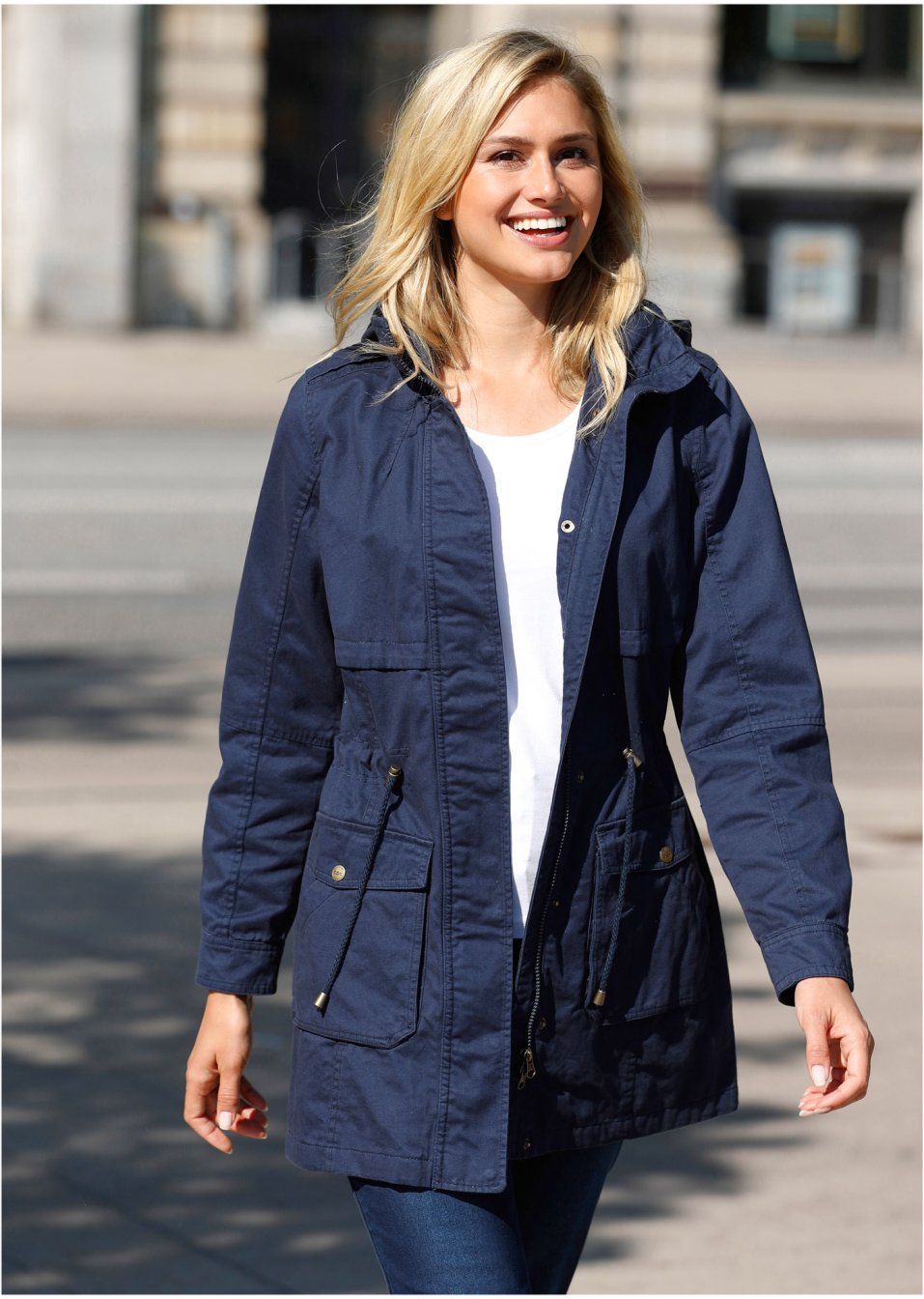 Parka coton avec doublure jersey
