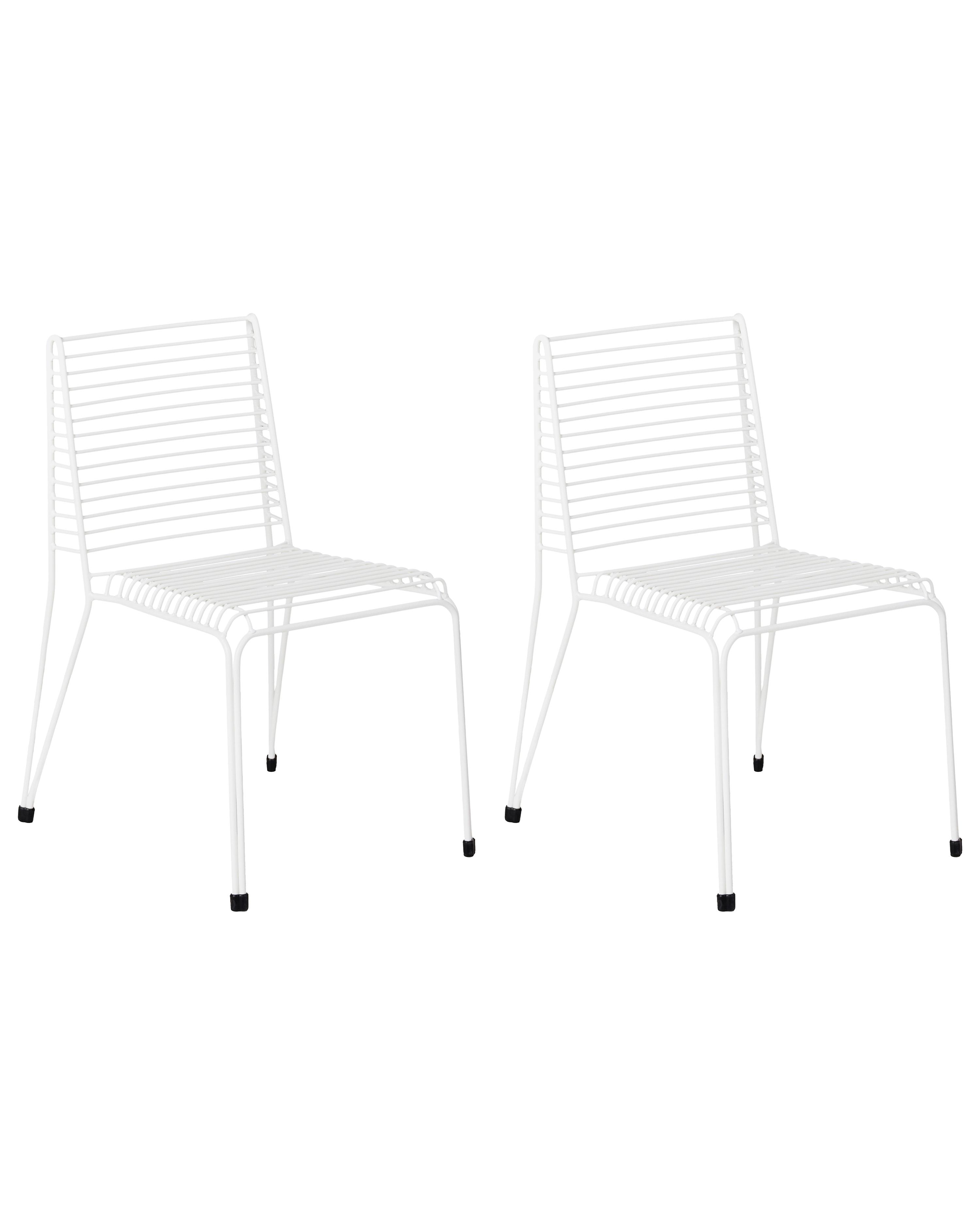 Set van 2 tuinstoelen CHIEVE Metaal Wit