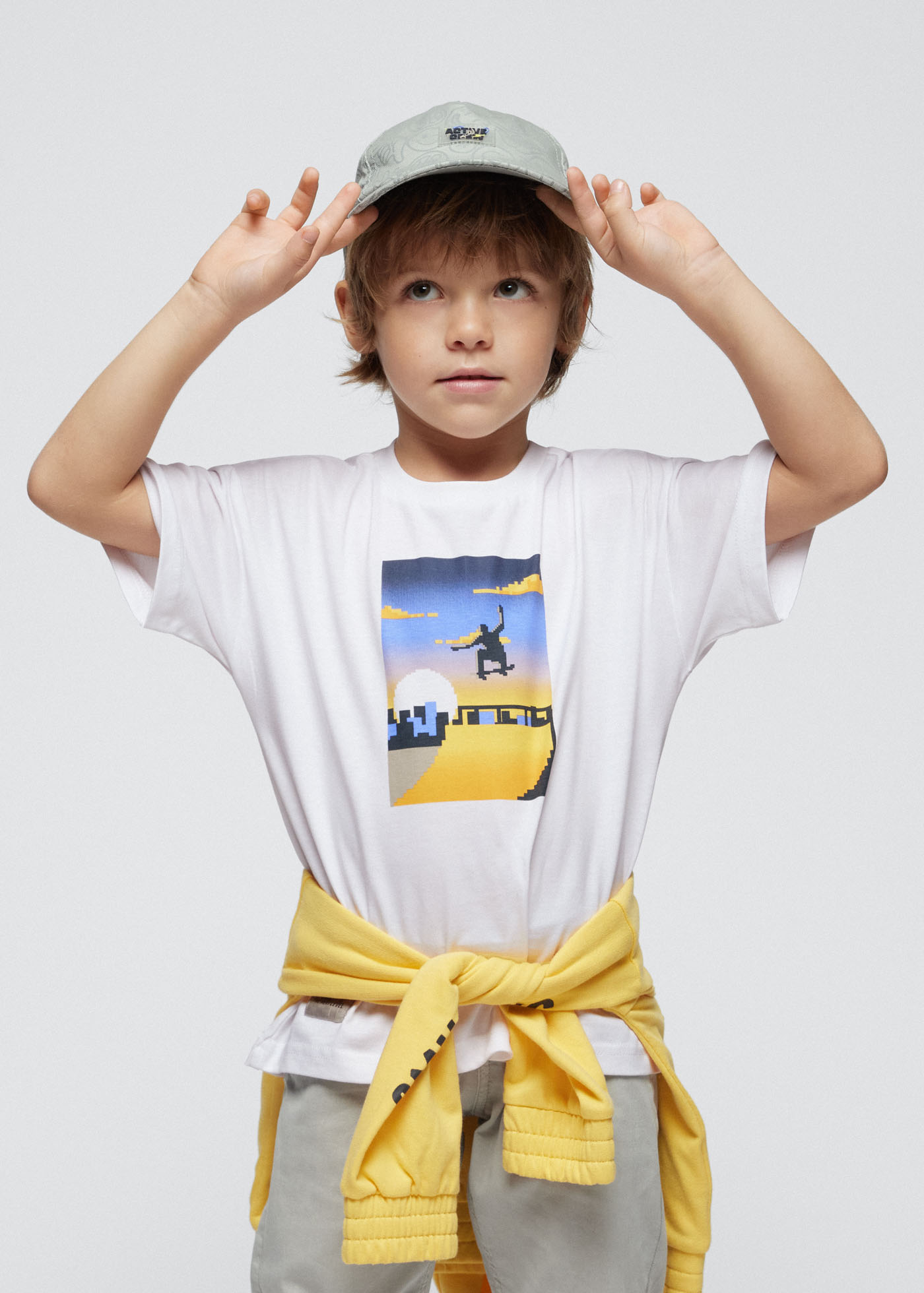 Camiseta infantil Better Cotton Kiwi com modelagem oversized