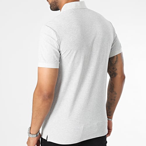 Polo Manches Courtes Gris Chiné