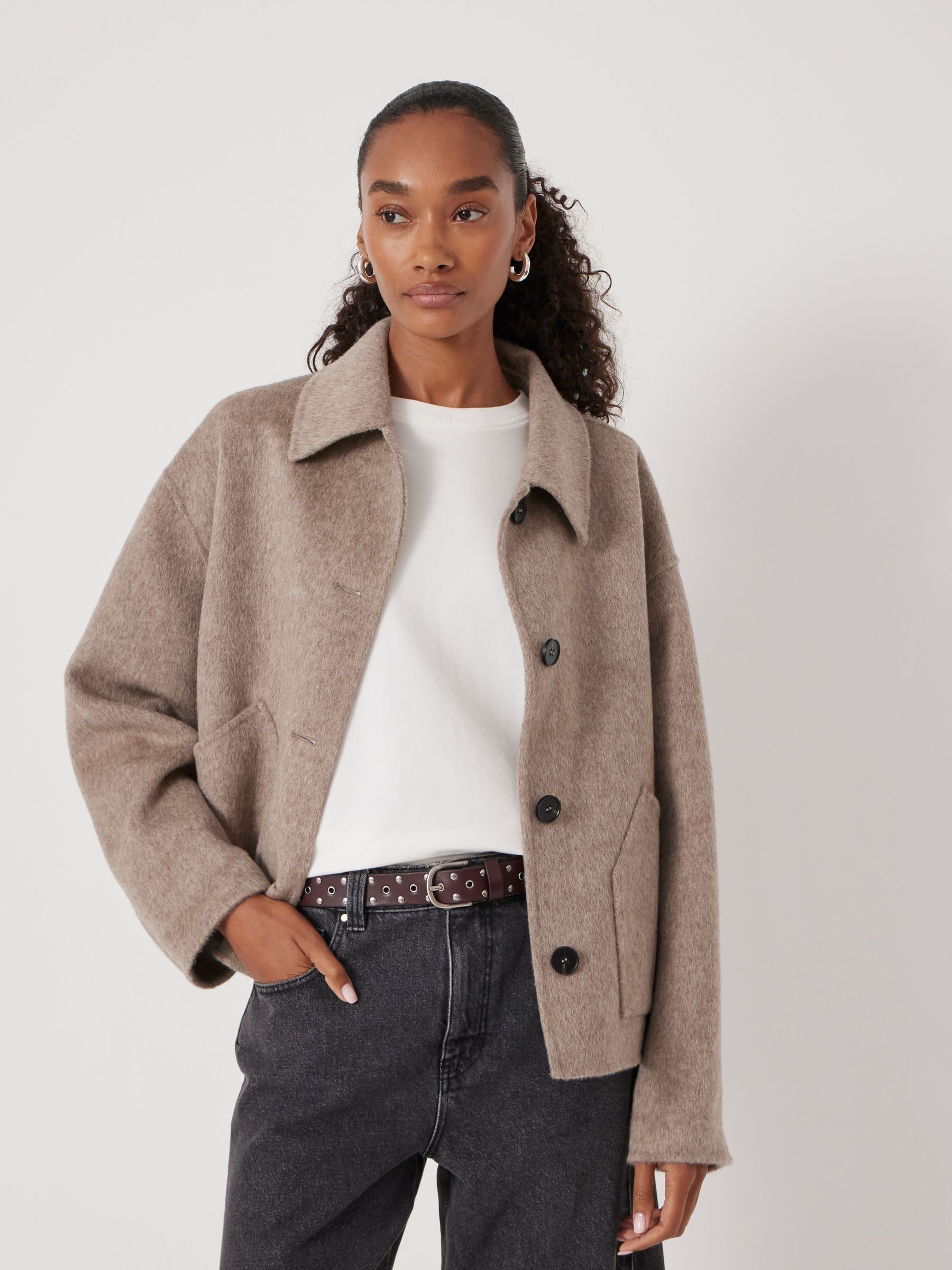 Rood - Hush Leather Studded Eyelet Belt