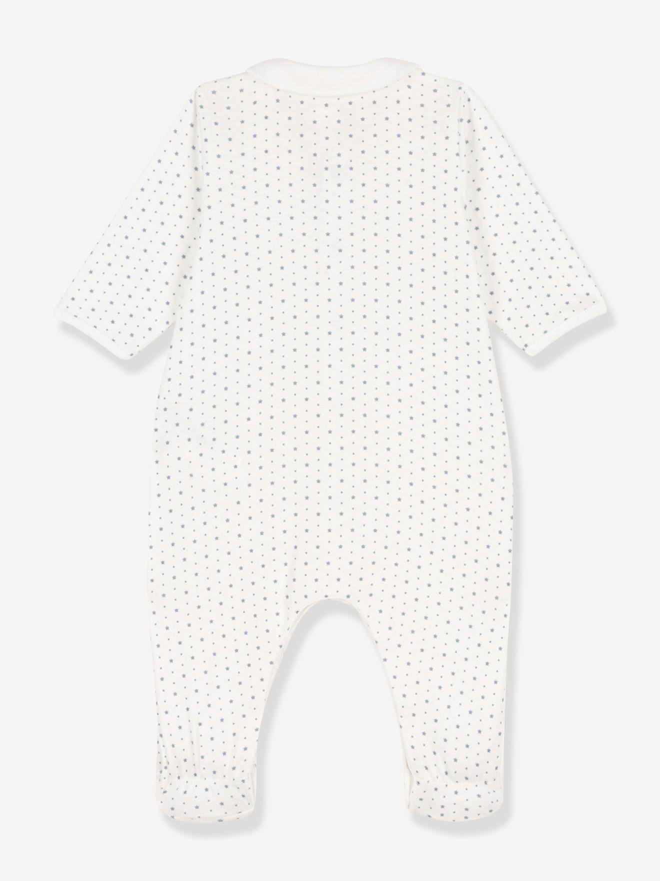 Macacão PETIT BATEAU de algodão orgânico, branco