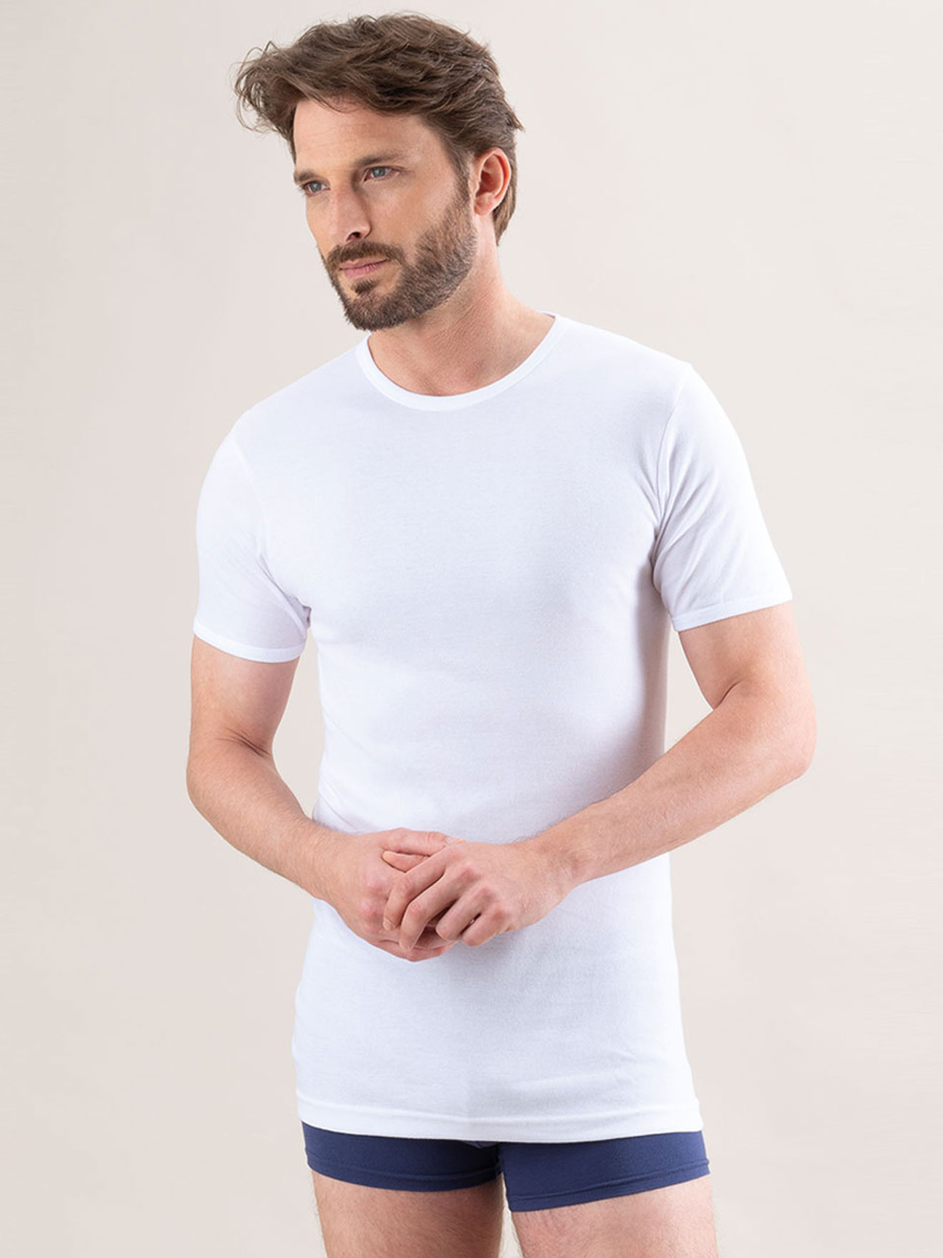 Lot de 2 maillots de corps col rond