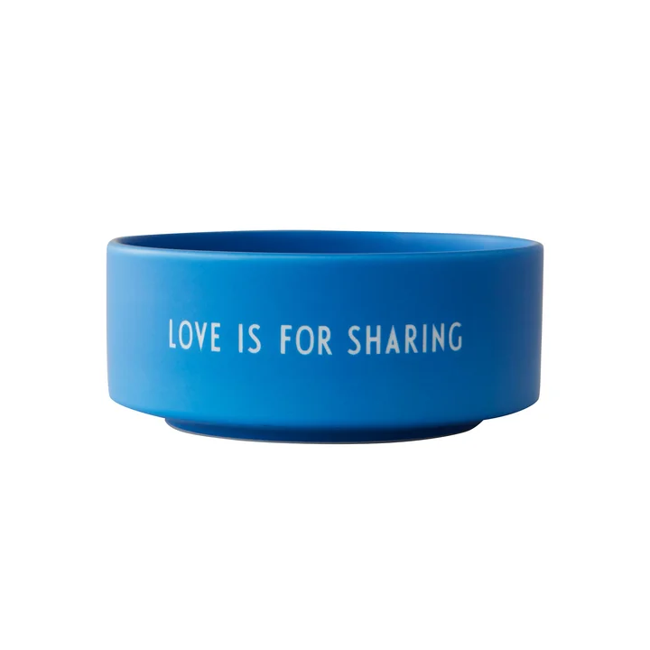 Design Letters - Snack Schale, Love is for sharing / kobaltblau