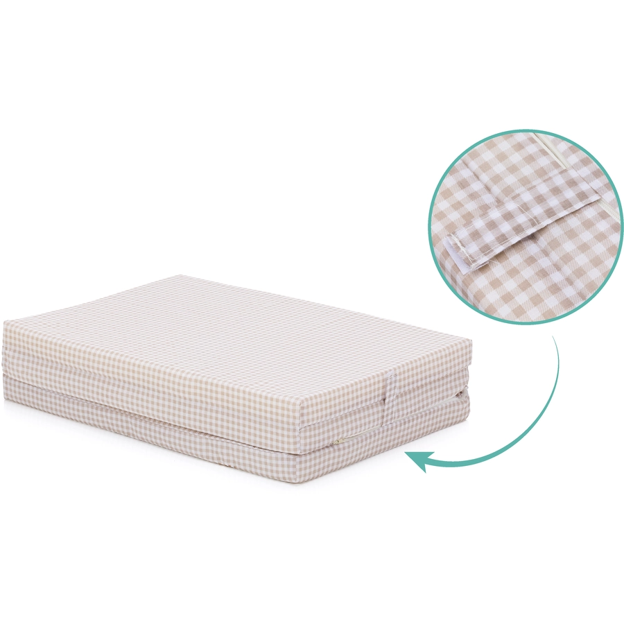 fillikid Reisebettmatratze beigeKaro 60 x 120 cm